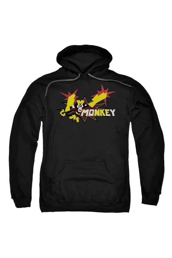 Dexter'ss Laboratory Monkey Adult Pullover Hoodie Sweatshirt Black 4X