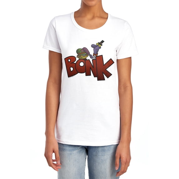 Dexters Laboratory Bonk Women's T Shirt, White, Large