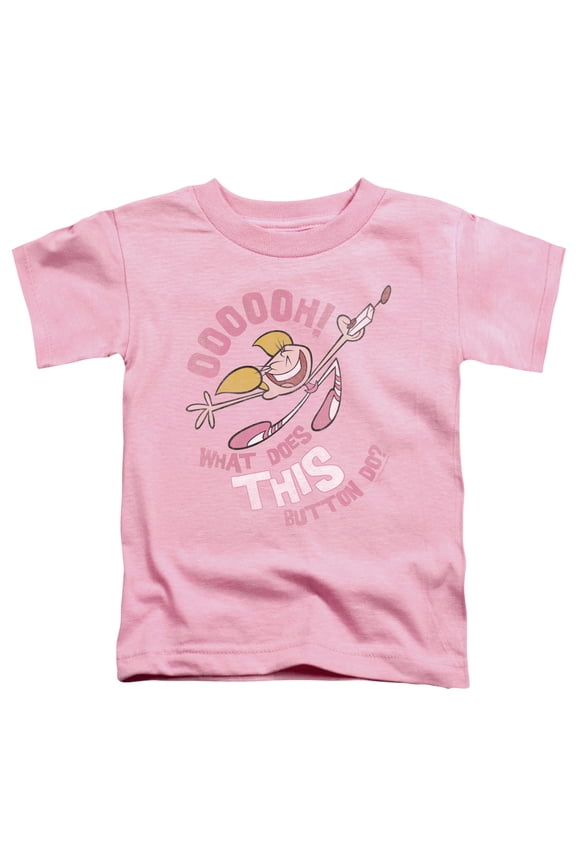 Dexters Laboratory - Button - Toddler Short Sleeve Shirt - 4T