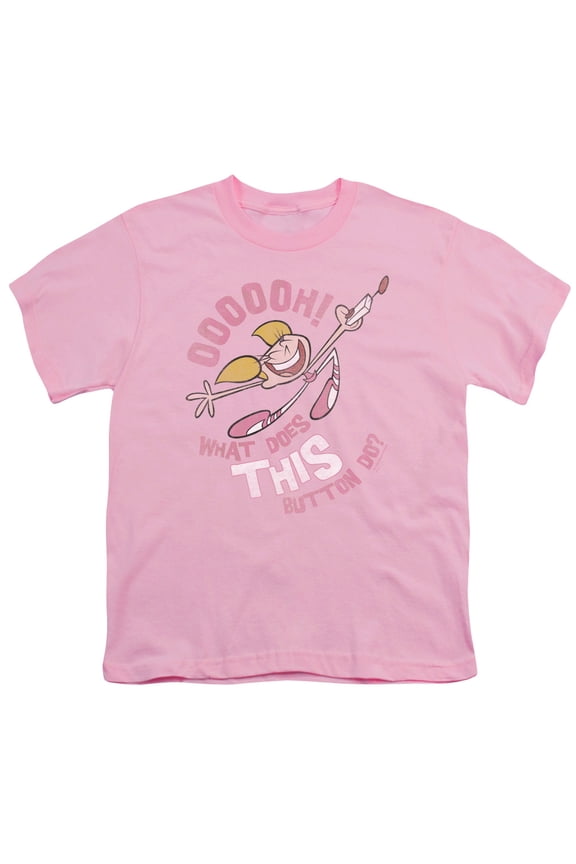 Dexters Laboratory - Button - Youth Short Sleeve Shirt - X-Large