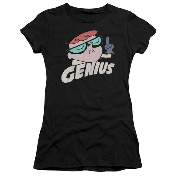 Dexter's Laboratory Genius S/S Junior Women's T-Shirt Sheer Black