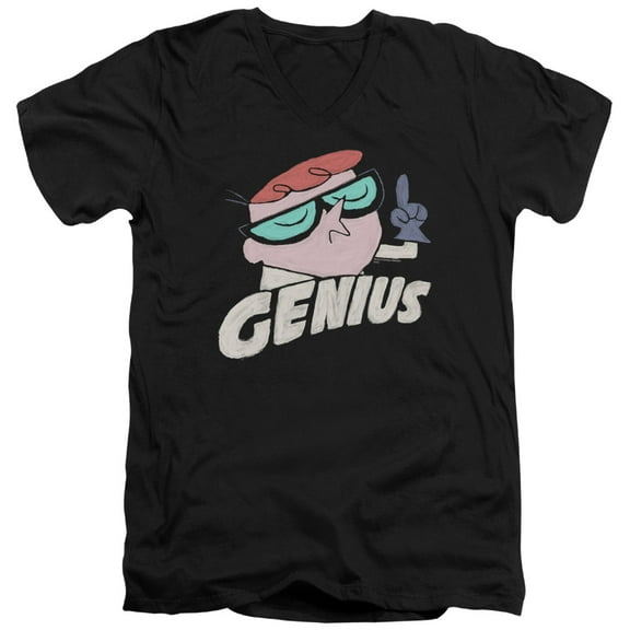 Dexters Laboratory - Genius - Slim Fit V Neck Shirt - Medium