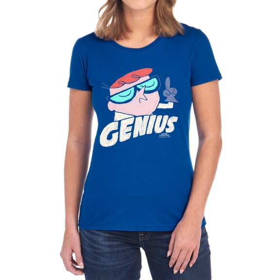 Dexters Laboratory Genius Women's T Shirt, Royal, Medium