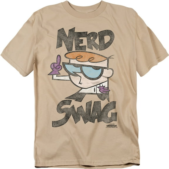 Dexters Laboratory Nerd Swag Officially Licensed Adult T-Shirt M