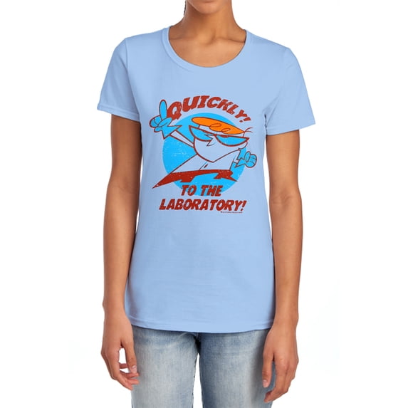 Dexters Laboratory Quickly Women's T Shirt, Light Blue, Medium