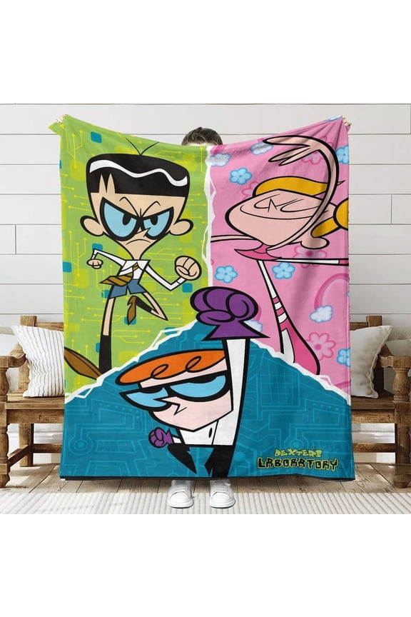 Dexters laboratory Throw Blanket Gifts for Fans Lover Girls Boys Women Present Hoodie Him Bed 50"x60"