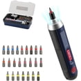 thumbnail image 1 of Dextra 4V Cordless Stick Screwdriver Kit with 24 Magnetic Bits & 4 Torques, LED Light and Storage Box, 1 of 16
