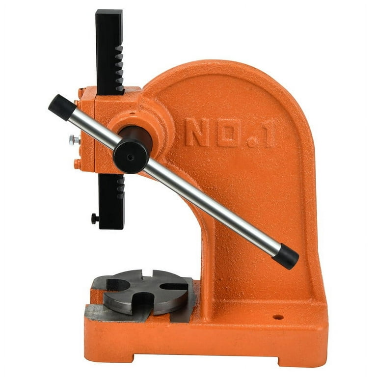 PNBO 1 Ton Manual Arbor Press,Heavy Duty Cast Iron Desktop Punch Press  Machine, for Riveting Punching Holes