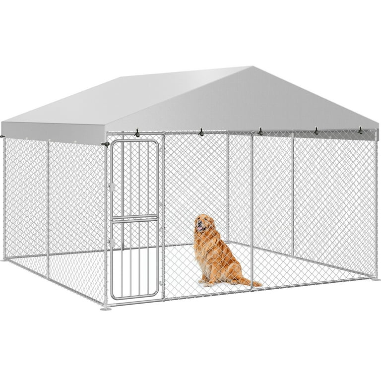 Dextrus 10 10 ft 118 x 118 x 85 Outdoor Dog Kennel Outside Large Heavy Duty Shade Dog Pen Playpen Pet Dog Enclosure Crate Dog Run House with UV Waterproof
