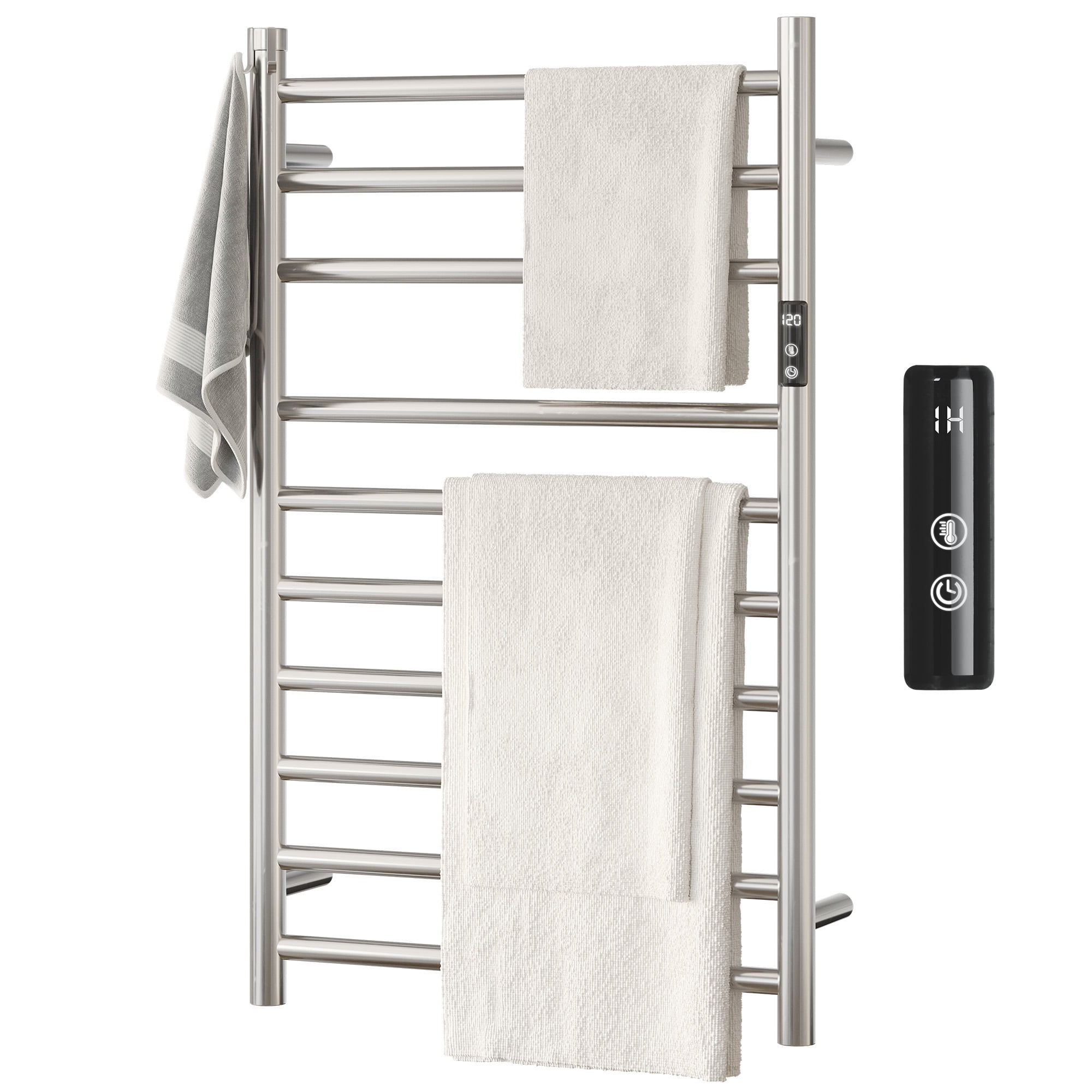 Dextrus 10 Bars Heated Towel Rack, Electric Towel Heater Warmer w
