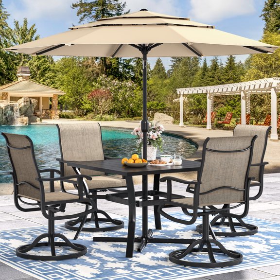 Dextrus 10FT 3-tier Market Patio Umbrella(Base Not Included)
