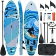 thumbnail image 1 of Dextrus 11ft 6in Inflatable Stand Up Paddle Board with SUP Accessories - Backpack, Wide Stance, Surf Control, Waterproof Phone Case, Leash, Paddle, Pump, Non-Slip Deck for All Skill Levels, 1 of 9