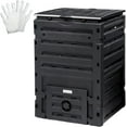 thumbnail image 1 of Dextrus 120 Gallon Large Outdoor Compost Bin, Composter Box with Snap-on Top Lid & Aeration System, Easy Assembly, BPA Free, 1 of 7