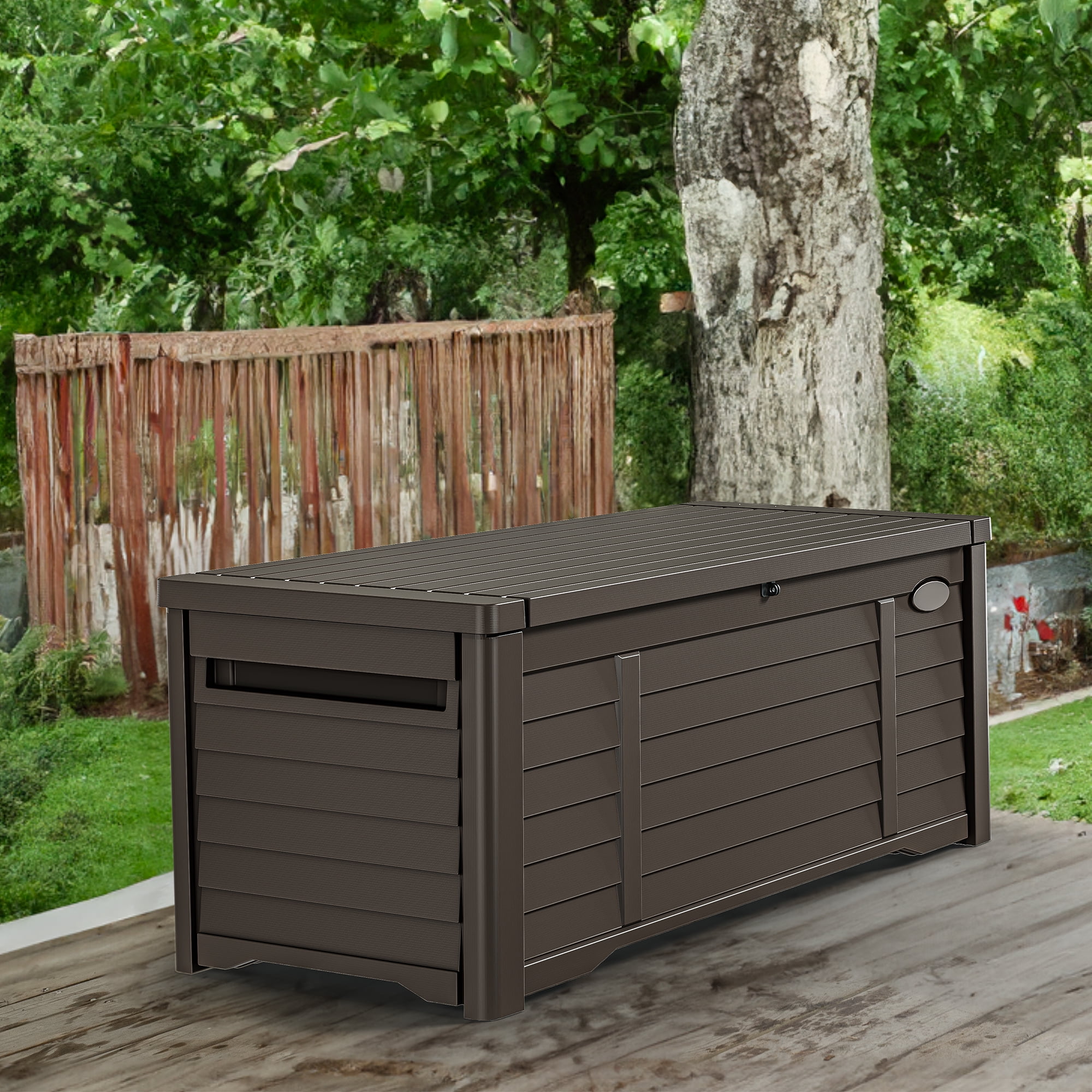 Dextrus 120 Gallon Oversized Outdoor Large Deck Box Spacious
