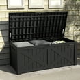 thumbnail image 1 of Dextrus 120 Gallon Resin Deck Box, Waterproof&Lockable,Black, 1 of 5