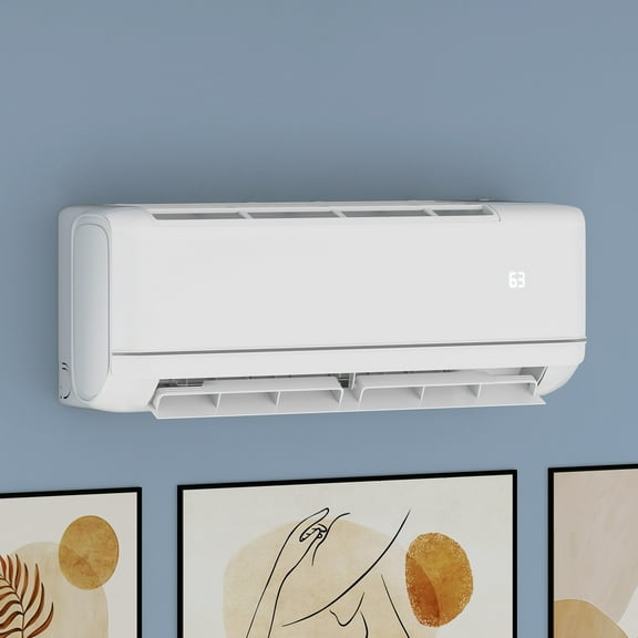 Dextrus 12000 BTU Mini Split AC/Heat Pump, 21 SEER2, 208-230V, WiFi & Alexa, Cools 750 Sq.Ft, Includes Install Kit, White