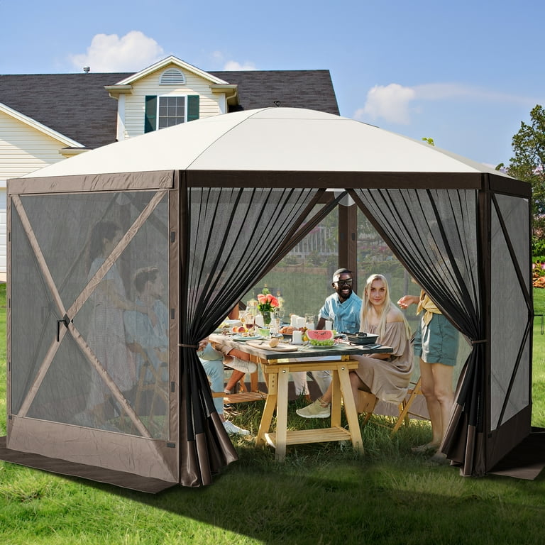 Free Shipping! DEXTRUS 12x12ft Camping Gazebo Pop Up Canopy Tent