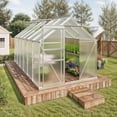 thumbnail image 1 of Dextrus 12x6FT Aluminum Frame Spacious Polycarbonate Greenhouse Sliding Doors for Outdoor Gardening, 1 of 10