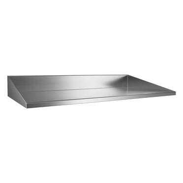 Dextrus 14" x 24" Stainless Steel Wall Shelf, 110 lbs Load Heavy Duty Commercial Wall Mount Shelving w/ Transparent Silicone Mat and Backsplash for Restaurant, Home, Kitchen, Hotel, Laundry Room, Bar