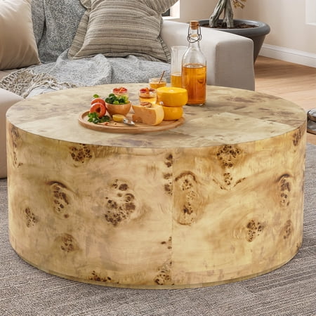 Dextrus 16''H Burl Wood Coffee Table