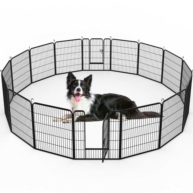 Dextrus 16pcs Decorative Garden Fence, 32inch Tall, Indoor/Outdoor