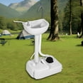 thumbnail image 1 of Dextrus 17L Portable Camping Sink, with Towel Holder & Soap Dispenser, Rolling Wheeled Hand Wash Basin Stand and Carry Bag for Outdoor Events Toilet, Gatherings, Worksite, 1 of 6