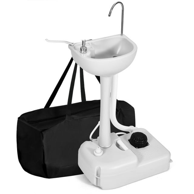Dextrus 17L Portable Camping Sink, with Towel Holder & Soap Dispenser