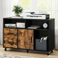 Dextrus 2 Drawer Wood File Mobile Lateral Filing with