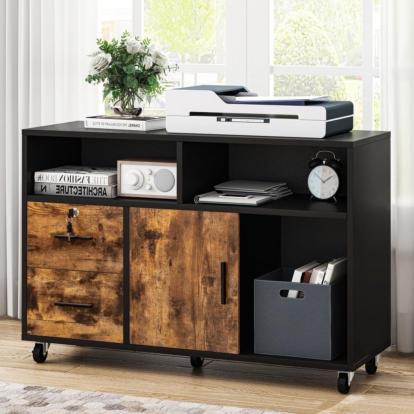 Better Homes & Gardens 2 Drawer Rustic Country File Weathered