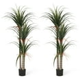 Dextrus 2Pack Artificial Tree with 30 LED Prelit, Artificial Plants