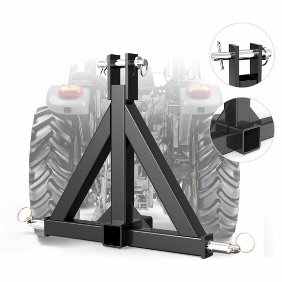 Dextrus 2" Receiver Trailer Hitch Kubota Category 1 Tractor Tow Drawbar Adapter for NorTrac Yanmar Kioti Cat John Deere