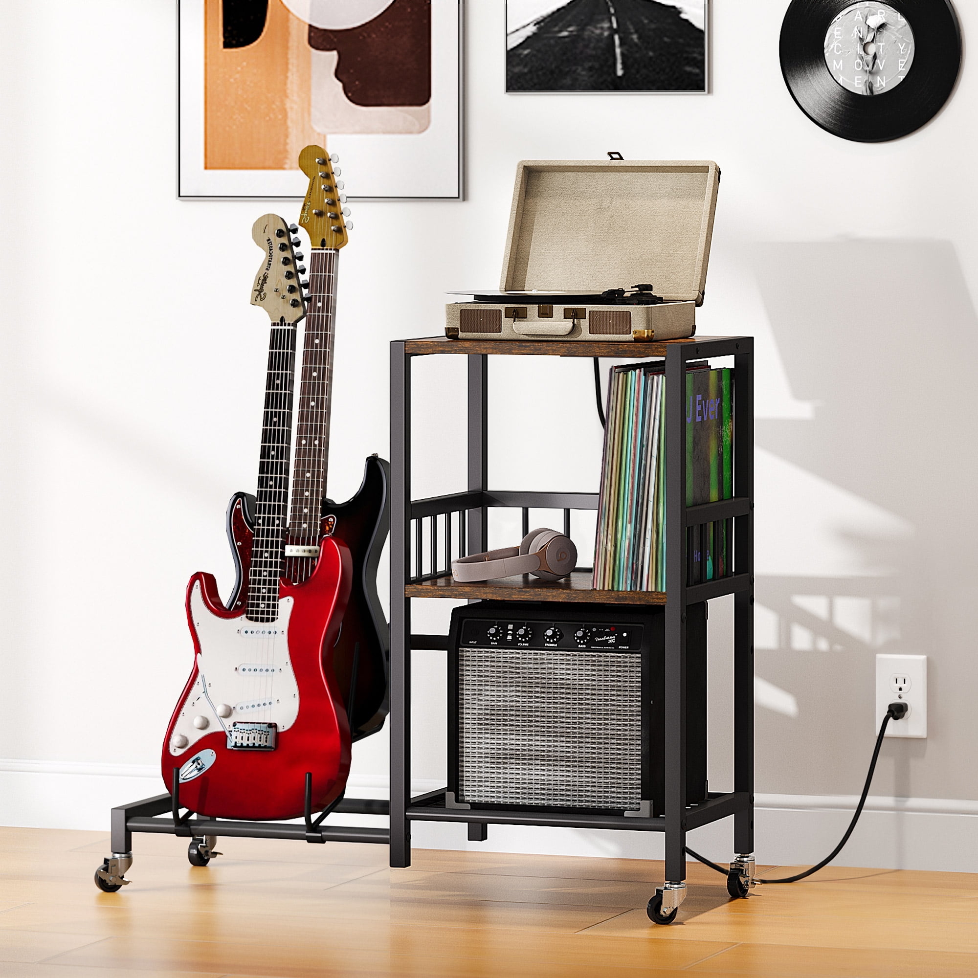 Guitar storage shelves deals