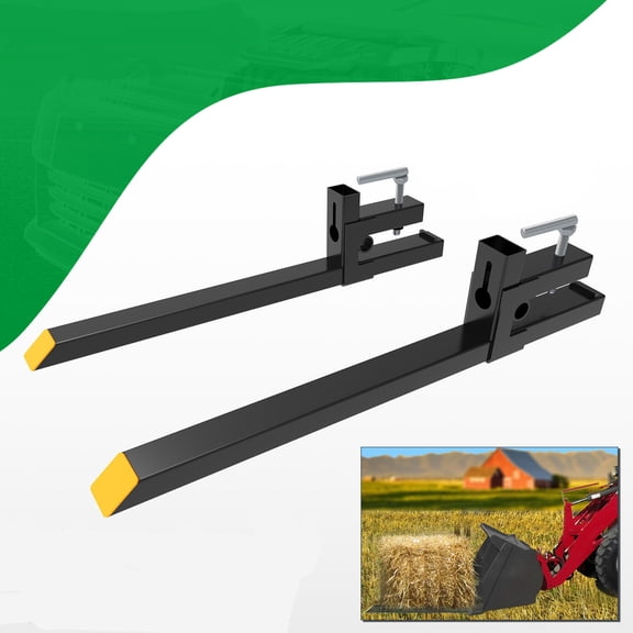 Dextrus 2000lbs Clamp Loader Bucket Forks Tractor Skid Steer Heavy Duty 43 in Pallet Forks