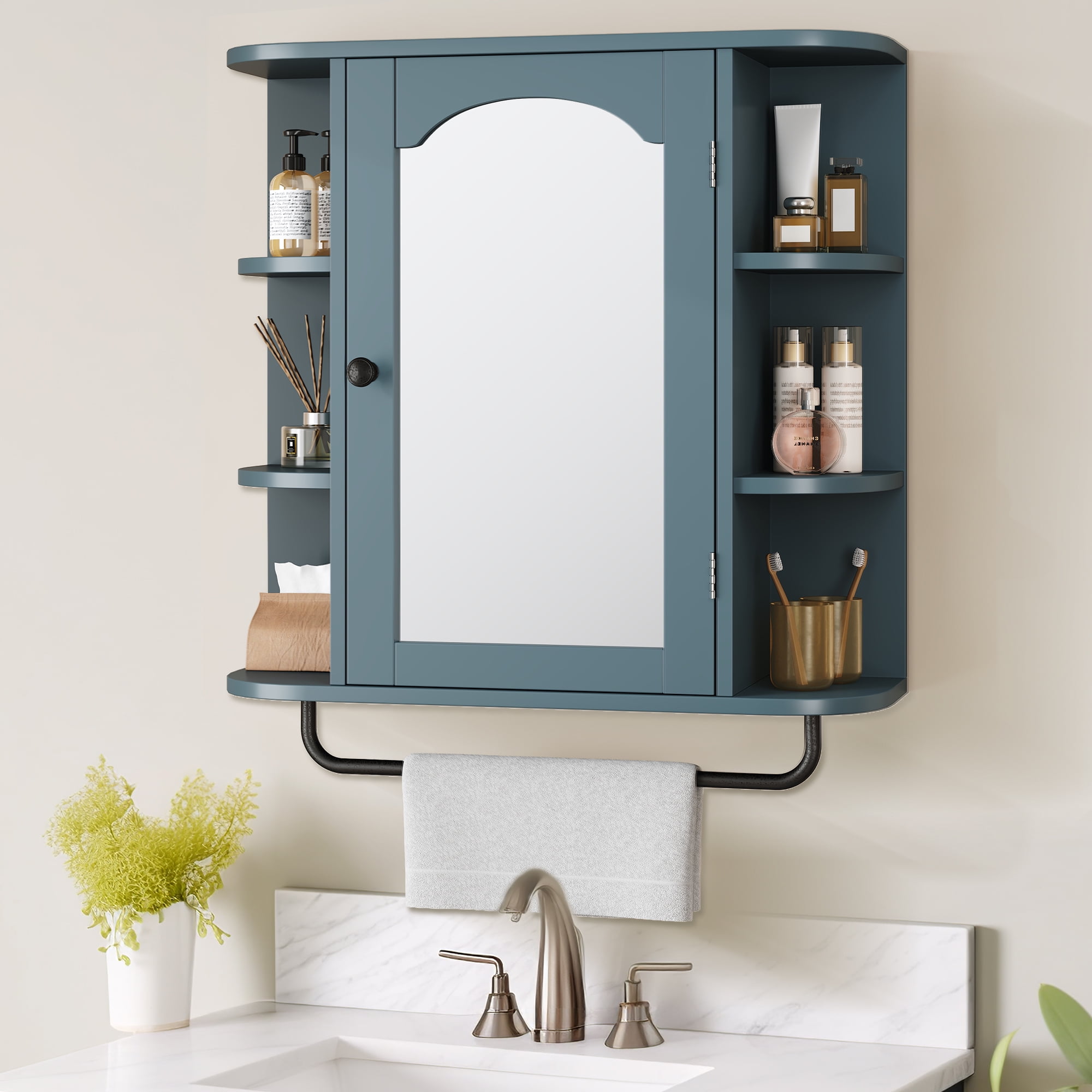 Dextrus 26" Bathroom Cabinet with Mirror Door, Wall Mounted Medicine ...