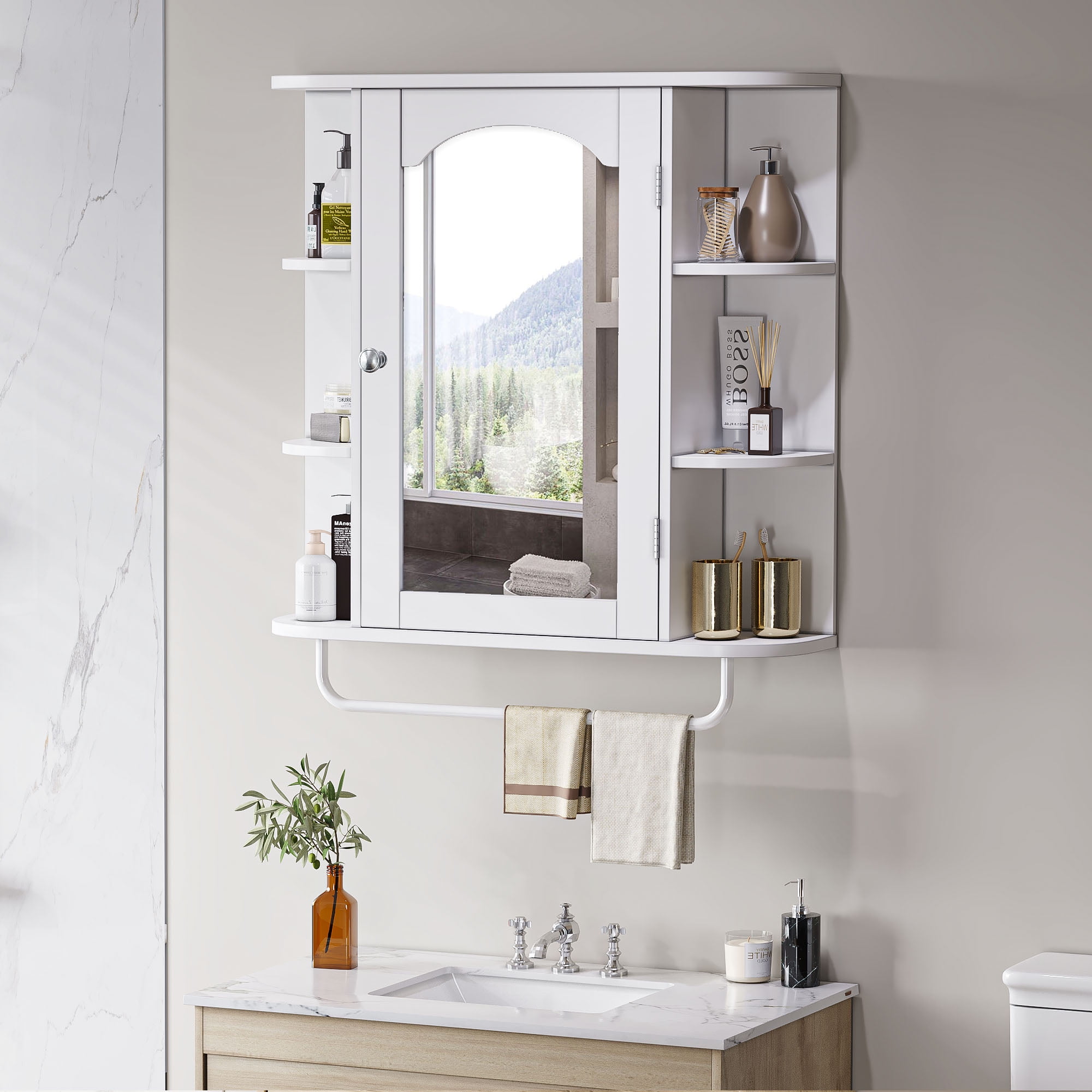 Dextrus 26" Bathroom with Mirror Door, Wall Mounted Medicine