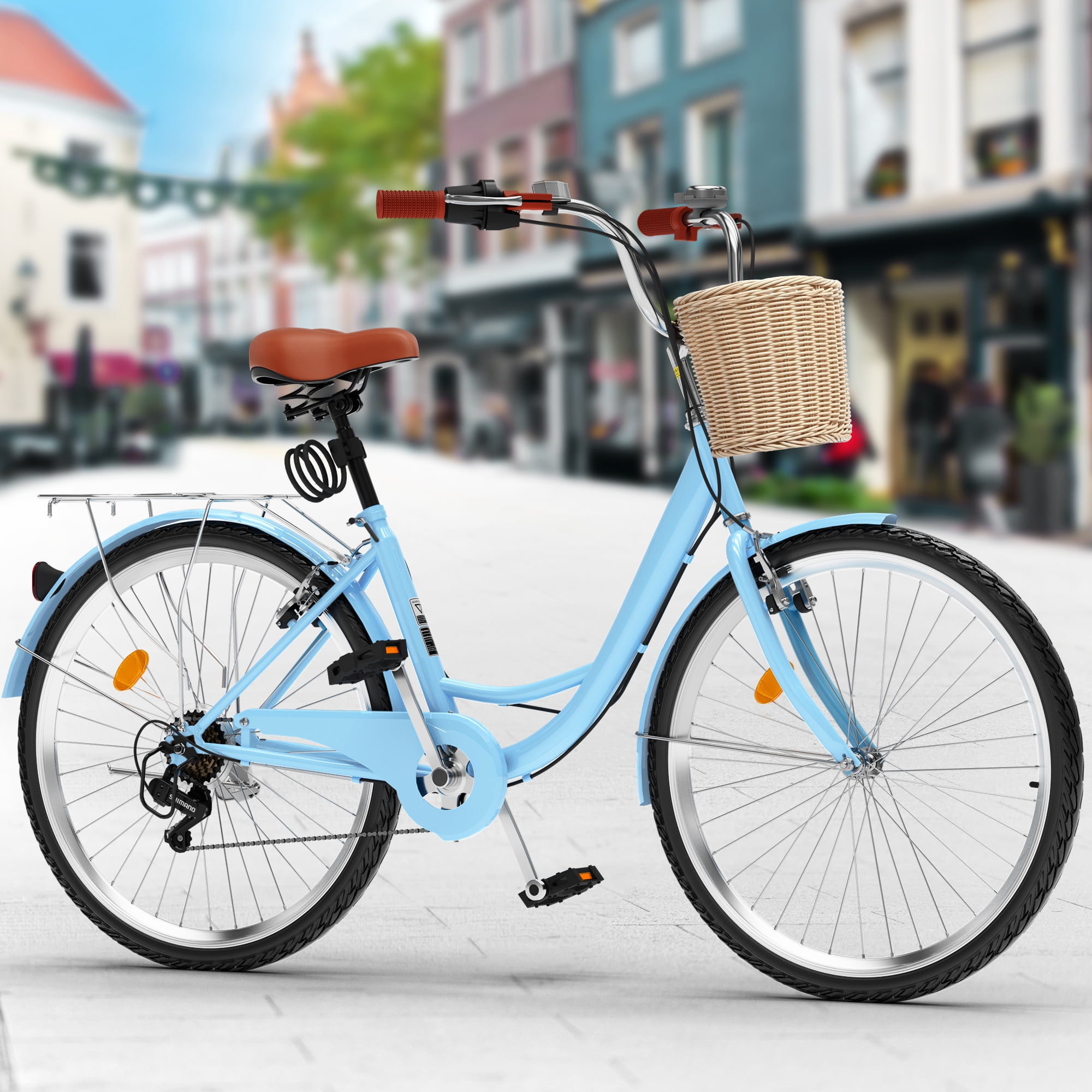 Dextrus 26 Inch Beach Cruiser Bike for Women - 7 Speed Dextrus 26 Inch Beach Cruiser Bike for Women - 7 Speed