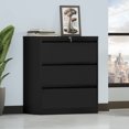 Dextrus 3Drawer Lateral File with Lock, Wide Metal Stainless