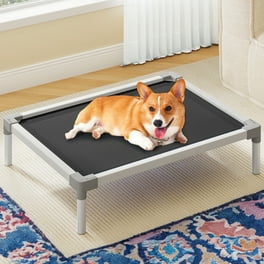 Veehoo Chew Proof Dog Bed Cooling Raised Pet Cot Rustless Aluminum Frame Beige Coffee Medium Walmart