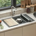 thumbnail image 1 of Dextrus 32" Undermount Kitchen Sink Workstation, Gunmetal Black Stainless Steel Single Bowl w/ Accessories, 1 of 10