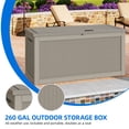 thumbnail image 1 of Dextrus 320 Gallon Large Outdoor Storage Box, Water Resistant Resin Deck Box, Lockable Indoor & Outdoor Organizer for Patio Cushions, Garden Tools and Outdoor Equipment, Brown, 1 of 8