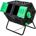 thumbnail image 1 of Dextrus 34 Gallon Dual Chamber Compost Tumbler, Compost Bin Outdoor Rotating with 2 Sliding Doors and Aeration System, Garden Compost Bin BPA Free, 1 of 8