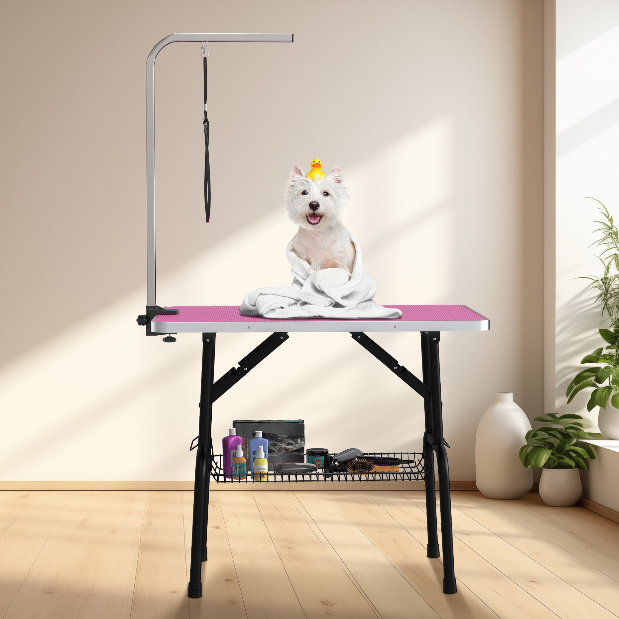 Dog Groomer Portable Grooming Table With Arm Dog Grooming Table