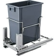 thumbnail image 1 of Dextrus 37 Quart Pull-Out Trash Can Recycling Bin, Sliding Kitchen Waste Garbage Container with Soft-Close Slides, Gray, 1 of 8