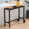 thumbnail image 1 of Dextrus 39" Rectangular Iron Plate Patio Bar Table with Sturdy and Weather-Resistant Features, Gray, 1 of 6