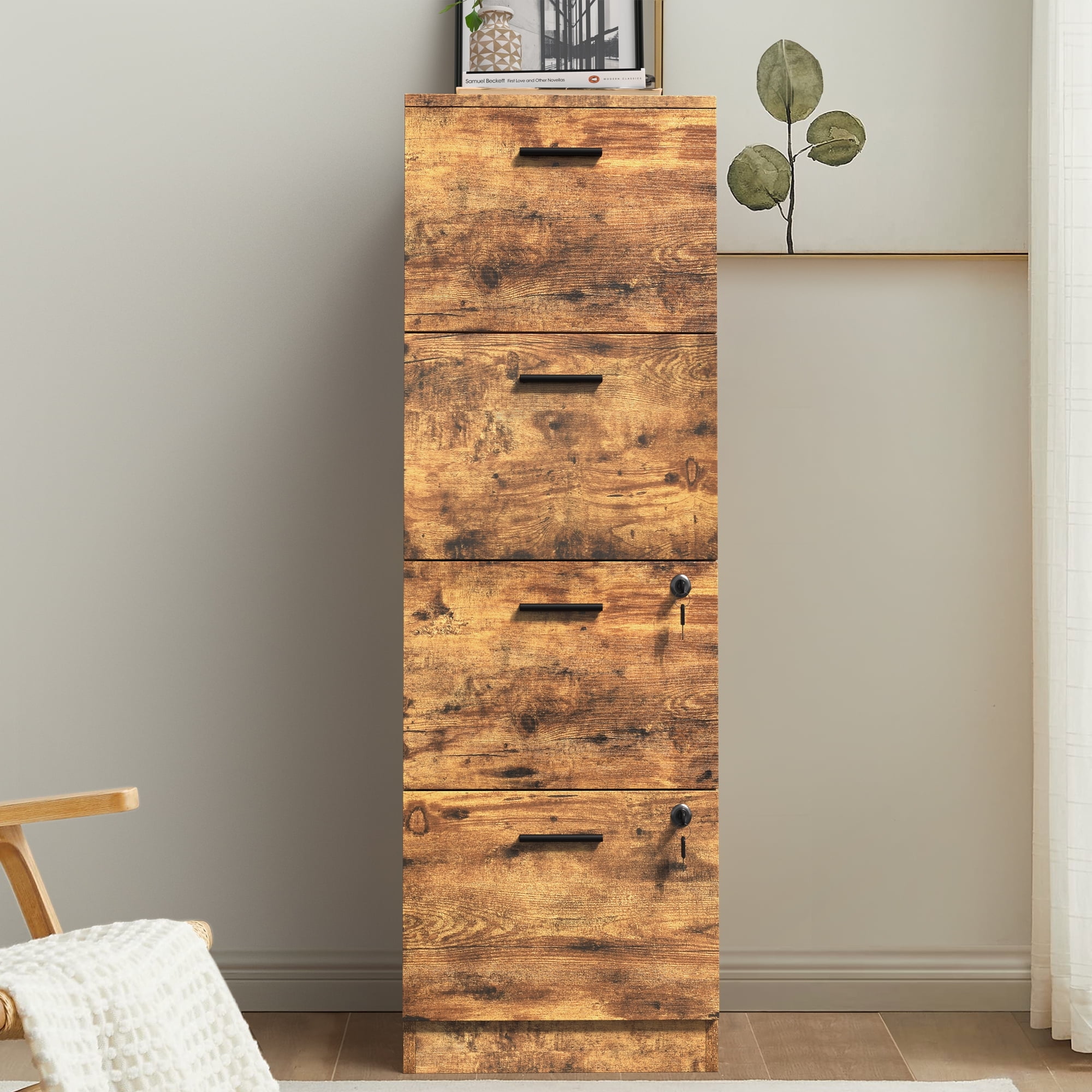 Wood file cabinet with lock discount