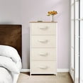 thumbnail image 1 of DEXTRUS 4 Drawer Storage Fabric Dresser with Sturdy Steel Frame for Adult for Living Room, , Hallway Cream White, 1 of 5