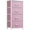 thumbnail image 1 of Dextrus 4 Drawer storage Dresser Fabric Chest of Drawers Sturdy Steel Frame Furniture Storage Organizer for Living Room,Bedroom,Hallway Pink, 1 of 6
