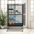 thumbnail image 1 of Dextrus 4-Tier Indoor Animal Cage for Small Pets, Metal Cage for Adult Rats, Rabbits, Ferrets, Chinchillas, Cats, Guinea Pigs, and Large Hamsters, 1 of 6