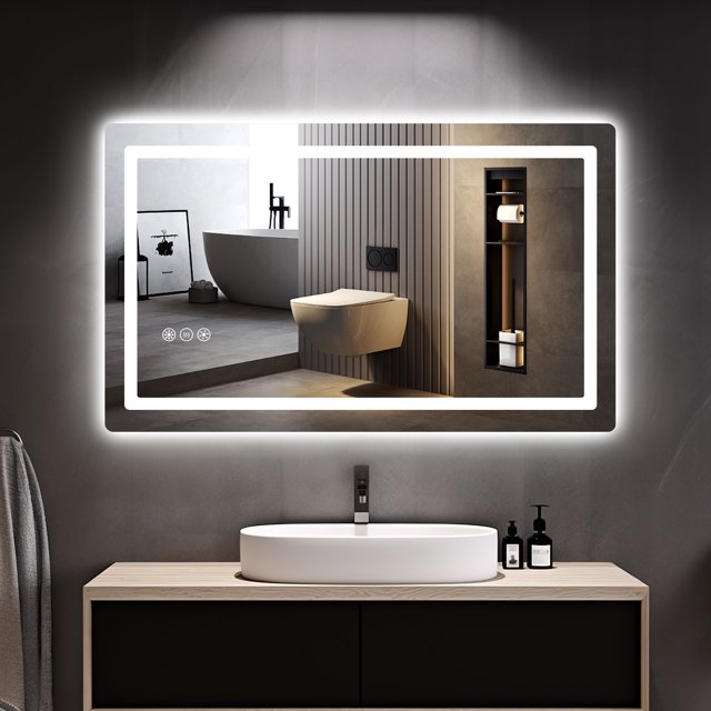 Dextrus 40" x24" LED Mirror for Bathroom Lighted Mirrors,Wall Mount