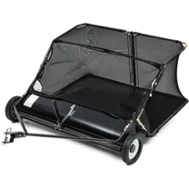 Dextrus 42 in Tow Behind Lawn Sweeper Leaf Collector Sweeper for Lawn 12 Cu FT Capacity